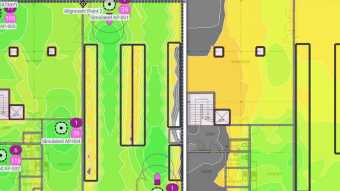 Example of an WiFi Survey Heat Map